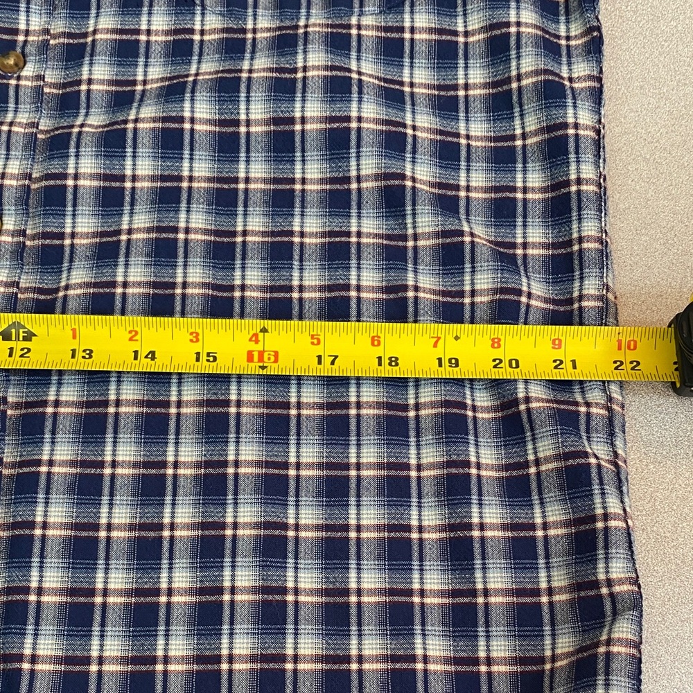 Pendleton 100% Wool Blue, Red and White Checkered Casual Shirt - Picture 5 of 8